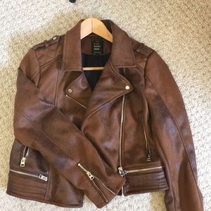 Zara suede effect Biker Jacket